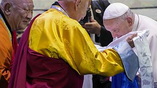 Papst Franziskus bei seinem Besuch in der Mongolei