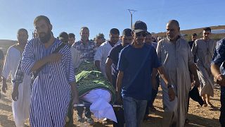 جثمان بلال قيسي أحد الأشخاص الذين قتلتهم القوات الجزائرية - السعيدية - المغرب
