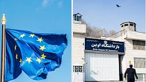 زندان اوین و پرچم اتحادیه اروپا