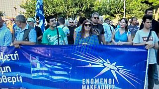 Protestas en Salónica en contra del nuevo documento de identidad.