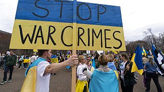 Protestkundgebung gegen die russische Invasion der Ukraine, 6. März 2022.