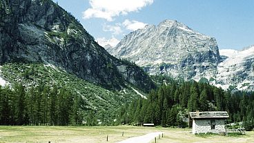 Az Adamello-Presanella hegyvonulat az olasz Alpokban 