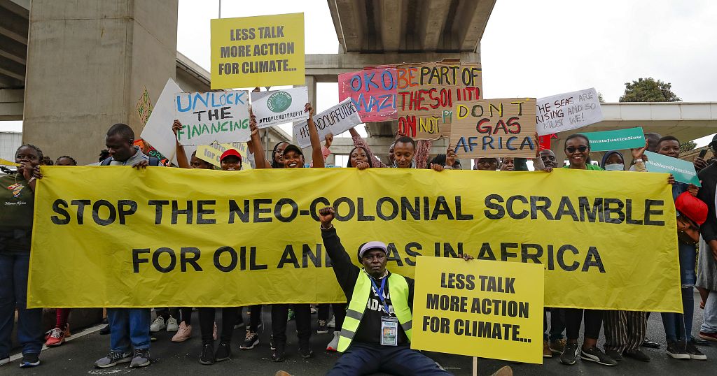 Activists demonstrate against Africa Climate Summit in Nairobi