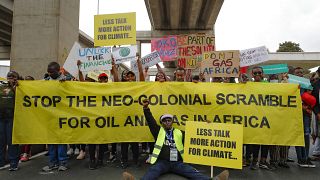 Activists demonstrate against Africa Climate Summit in Nairobi