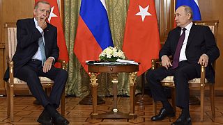 Los presidentes turco y ruso en Sochi, 4 de septiembre de 2023.