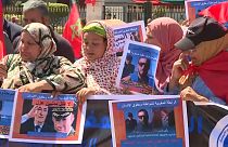 Protesto de condenação ao assassinato de dois jet ski na Argélia, em Rabat