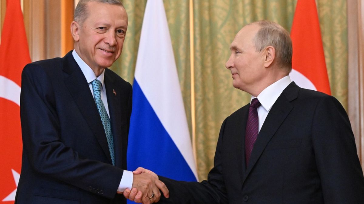 Recep Tayyip Erdogan és Vlagyimir Putyin Szocsiban