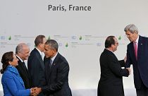 Ministers and world leaders arrive for the COP21, United Nations Climate Change Conference, in Le Bourget, outside Paris, 30 November 2015.