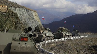 Российские миротворцы на пути к Нагорному Карабаху 13 ноября 2020