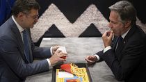Der ukrainische Außenminister Dmytro Kuleba und sein US-Amtskollege Antony Blinken