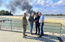 Der rumänische Verteidigungsminister Angel Tilvar besuchte die Region am Donau-Ufer nahe der ukrainischen Grenze.