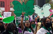 Meksika'da "Yasal, güvenli ve özgür kürtaj" talep eden protestocular