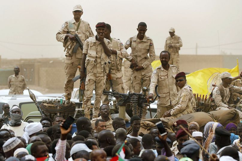 Korábbi felvétel a szudáni gyorsreagálású erők katonáiról