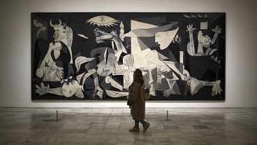 Picasso painted his iconic artwork in 1937 to remember people who died in the Basque town of Guernica, northern Spain, during the Spanish Civil War, 1936-1939. 