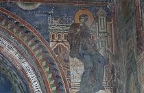 Fresco na igreja de São Jorge, na Macedónia do Norte.