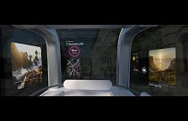 A mockup of LG's vision for the customer experience in future autonomous vehicles.