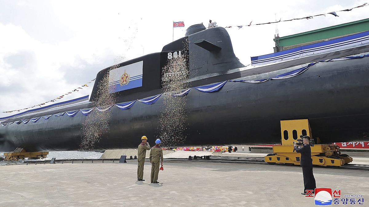 Новая тактическая подводная лодка КНДР, сентябрь 2023 г.