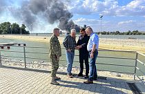 Rumänischer Verteidigungsminister Angel Tilvar besuchte die Region im Donaudelta an der Grenze zur Ukraine