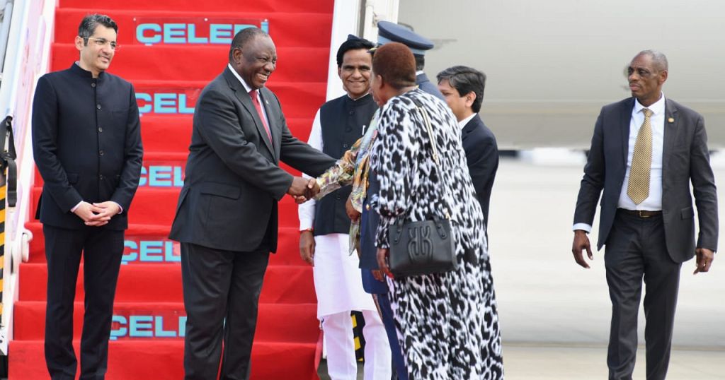 South Africa’s President arrives in India to attend G20 summit