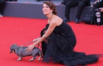 كاترينا مورينو عند وصولها لحضور العرض الأول لفيلم "بور ثينغز"، مهرجان البندقية السينمائي، إيطاليا، 1 أيلول 2023