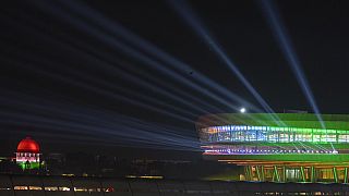 El centro de convenciones Bharat Mandapam, sede de la cena de los líderes del G20, en Nueva Delhi, India, el sábado 9 de septiembre de 2023.