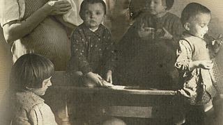This undated photo shows Polish farmer Jozef Ulma with his pregnant wife Wiktoria and their six children. 