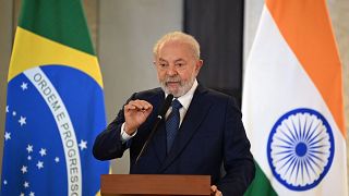 Президент Бразилии на пресс-конференции после закрытия саммита G20 в Нью-Дели, 11 сентября 2023 года.