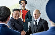 Kim és Putyin Vlagyivosztokvan, 2023 szeptember