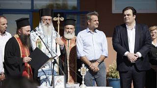 Ο πρωθυπουργός Κυριάκος Μητσοτάκης παρευρίσκεται στον αγιασμό για την έναρξη της σχολικής χρονιάς, στο Δημοτικό Σχολείο Παλαγίας Έβρου