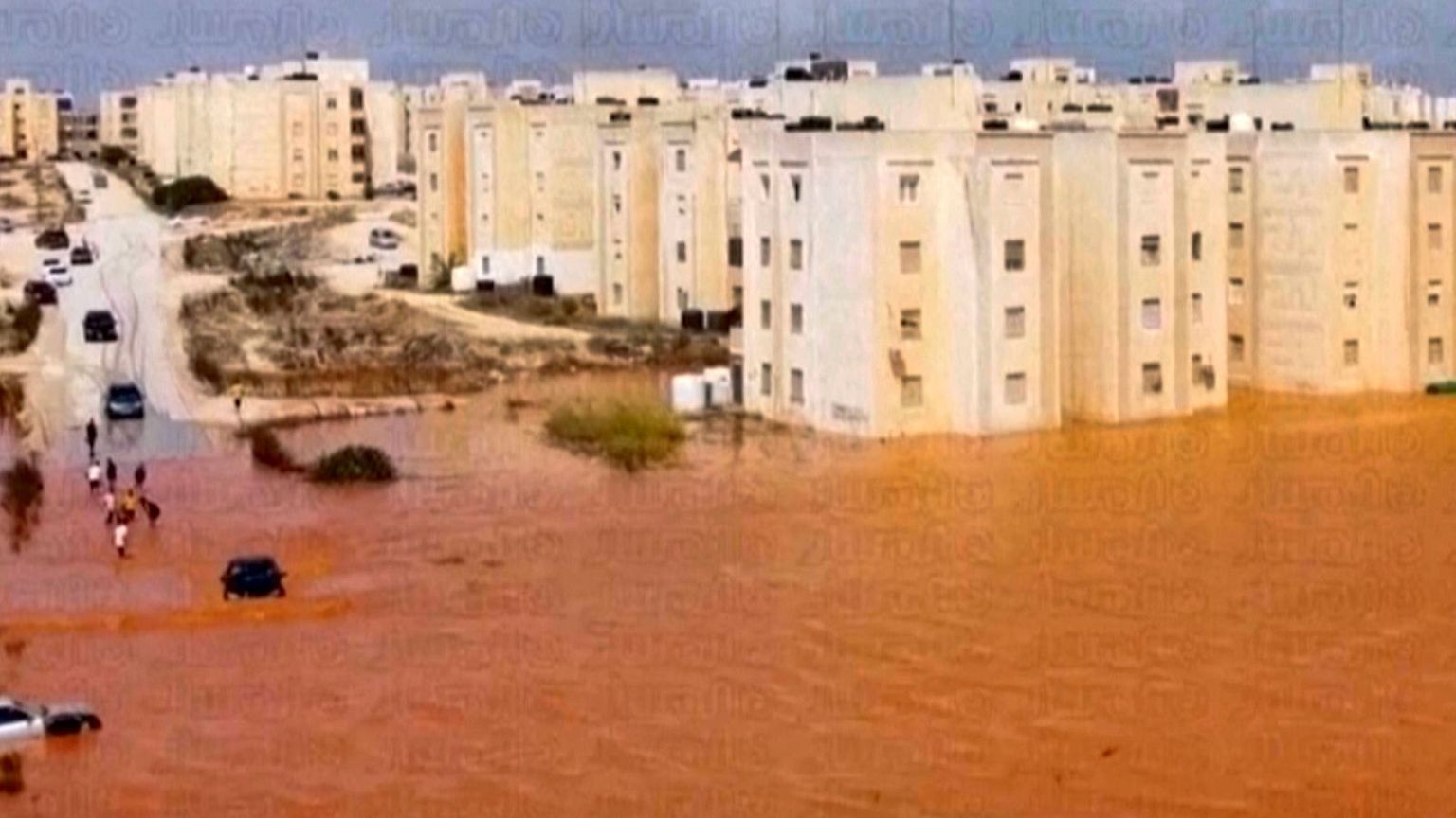 سیل در شرق لیبی