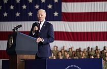 Biden se dirigió a las tropas en una base militar estadounidense en Alaska