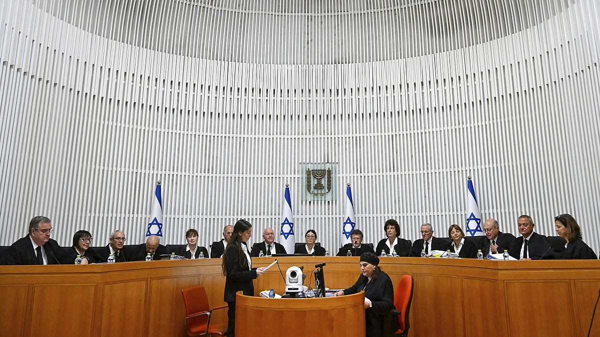 جلسة استماع المحكمة العليا الإسرائيلية، في القدس 