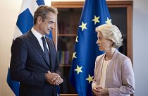 La presidente della Commissione europea Ursula von der Leyen ha incontrato a Strasburgo il primo ministro greco Kyriakos Mitsotakis