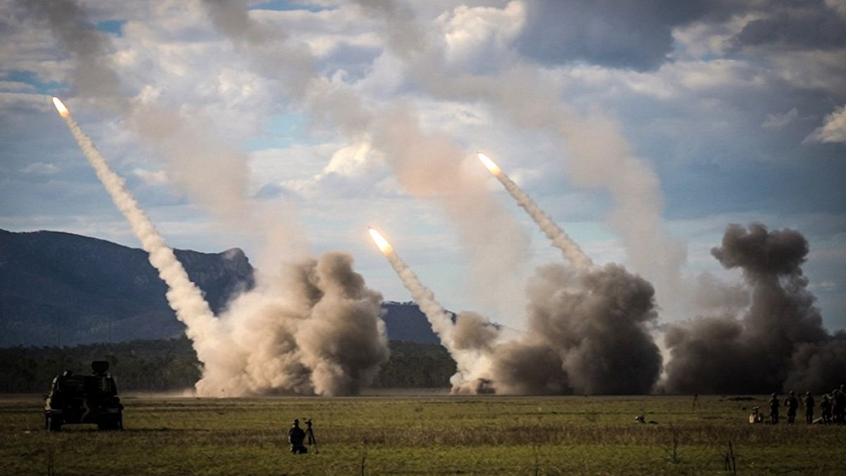 FILE - A missile is launched from a United States military HIMARS system during joint military drills at a firing range in northern Australia