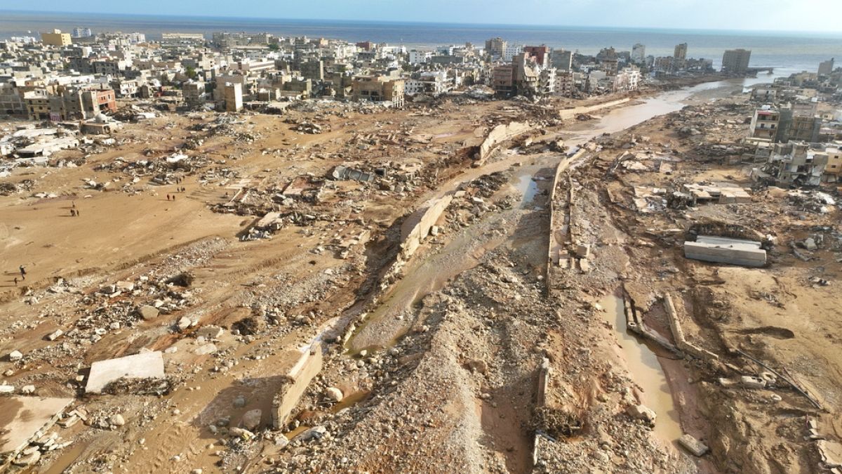 A general view of the city of Derna is seen on Tuesday, Sept. 12., 2023.