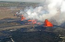 Fotografia da erupção no Kilauea registada no dia 10 de setembro