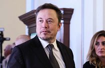 Elon Musk arrives for a bipartisan Artificial Intelligence (AI) Insight Forum for all US senators hosted by Senate Majority Leader Chuck Schumer at the US Capitol.
