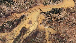 Δορυφορική εικόνα από πλημμυρισμένη περιοχή στον Παλαμά Καρδίτσας