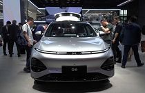 Une voiture électrique chinoise exposée au Salon de Munich 2023
