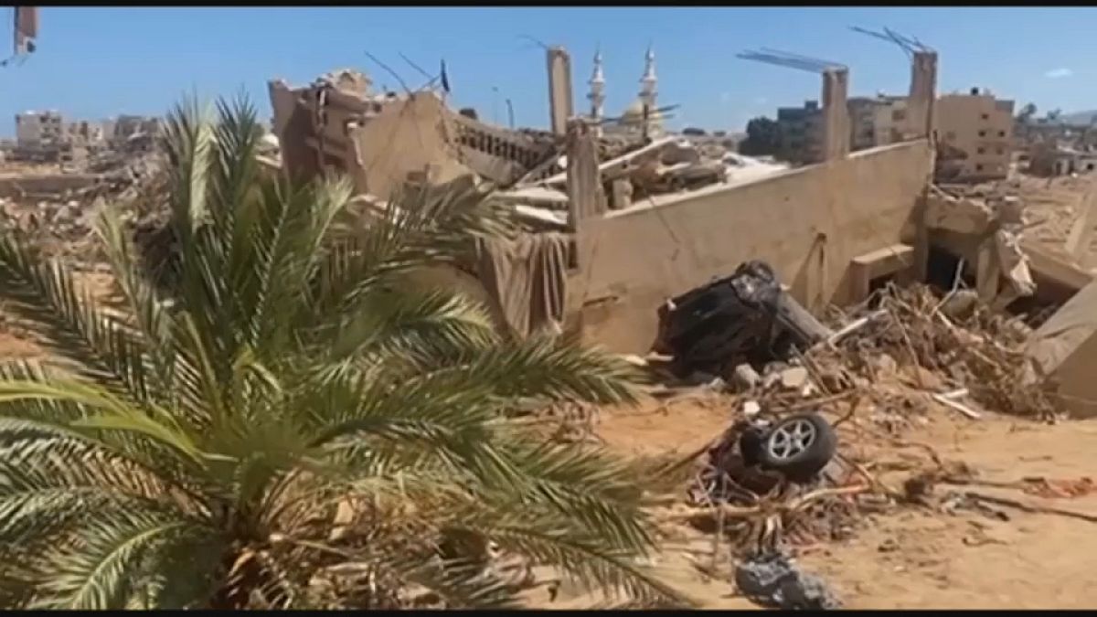 Devastación total en la costa este de Libia.