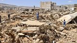 Busca por sobreviventes nos escombro da cidade de Derna, Líbia, 13 de setembro de 2023