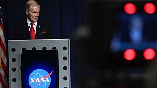 بیل نلسون، رئیس سازمان فضایی آمریکا ناسا، در کنفرانس مطبوعاتی درباره بشقاب‌ پرنده‌ها