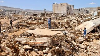 D'importants dégâts ont été causés par les inondations liées à la tempête Daniel à Derna, dans l'est de la Libye, ici le 11 septembre 2023.