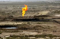 بخشی از میدان نفتی آزادگان ایران در جنوب غربی ایران