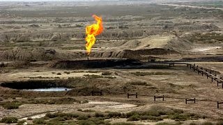 بخشی از میدان نفتی آزادگان ایران در جنوب غربی ایران