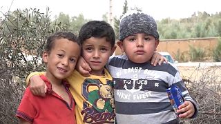أطفال مغاربة بعد الزلزال.