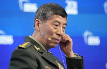 Li Shangfu tábornok, kínai védelmi miniszter egy júniusi szingapúri biztonsági fórumon
