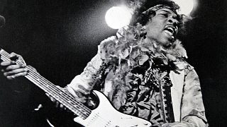 Jimi Hendrix performs at the Monterey Pop Festival in Monterey, Calif. 