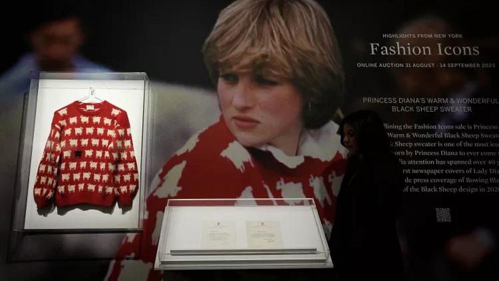 Princess Diana's 'Black Sheep' jumper sells at auction for more than €1 million thumbnail