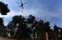 Orman yangınına helikopter ile müdahale
